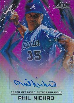 2017 Topps Fire - Autographs Magenta #FA-PN Phil Niekro Front