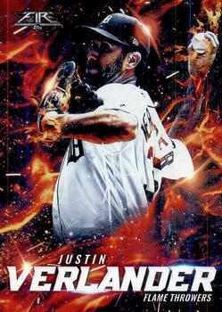 2017 Topps Fire - Flame Throwers #FT-9 Justin Verlander Front
