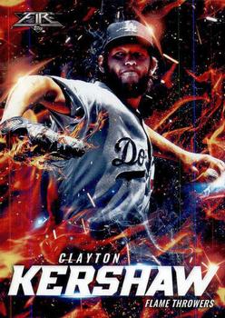 2017 Topps Fire - Flame Throwers #FT-15 Clayton Kershaw Front