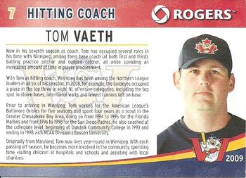 2009 Rogers Winnipeg Goldeyes SGA #NNO Tom Vaeth Back