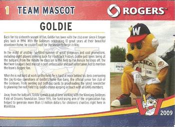 2009 Rogers Winnipeg Goldeyes SGA #NNO Goldie Back