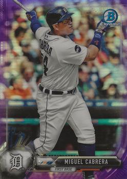 2017 Bowman Chrome - Purple Refractor #9 Miguel Cabrera Front