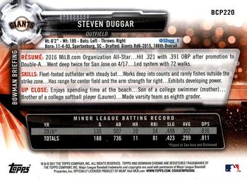 2017 Bowman Chrome - Prospects #BCP220 Steven Duggar Back