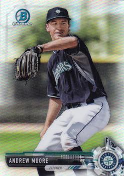 2017 Bowman Chrome - Prospects Refractor #BCP152 Andrew Moore Front