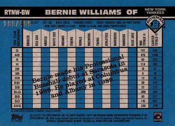 2017 Bowman Chrome - Refractors that Never Were #RTNW-BW Bernie Williams Back