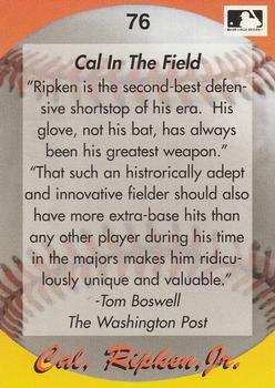 1995 Star Cal Ripken, Jr. 110 (Unlicensed) #76 Cal Ripken Jr. Back