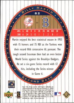 2002 Upper Deck World Series Heroes #82 Billy Martin Back