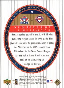 2002 Upper Deck World Series Heroes #9 Pat Hentgen Back