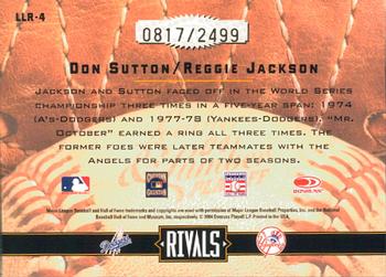 2004 Donruss Leather & Lumber - Rivals #LLR-4 Don Sutton / Reggie Jackson Back
