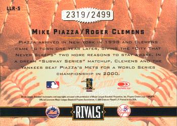 2004 Donruss Leather & Lumber - Rivals #LLR-5 Mike Piazza / Roger Clemens Back