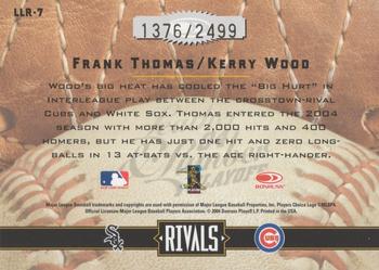 2004 Donruss Leather & Lumber - Rivals #LLR-7 Frank Thomas / Kerry Wood Back