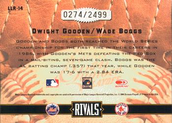 2004 Donruss Leather & Lumber - Rivals #LLR-14 Dwight Gooden / Wade Boggs Back