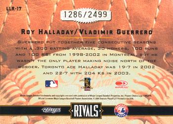 2004 Donruss Leather & Lumber - Rivals #LLR-17 Roy Halladay / Vladimir Guerrero Back