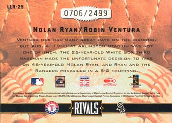 2004 Donruss Leather & Lumber - Rivals #LLR-25 Nolan Ryan / Robin Ventura Back