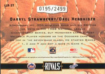 2004 Donruss Leather & Lumber - Rivals #LLR-37 Darryl Strawberry / Orel Hershiser Back