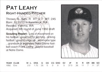 1993 Kane County Cougars #NNO Pat Leahy Back