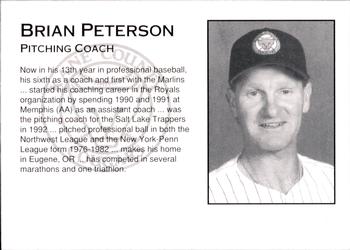 1993 Kane County Cougars #NNO Brian Peterson Back