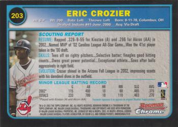 2003 Bowman Chrome #203 Eric Crozier Back
