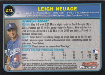 2003 Bowman Chrome #271 Leigh Neuage Back