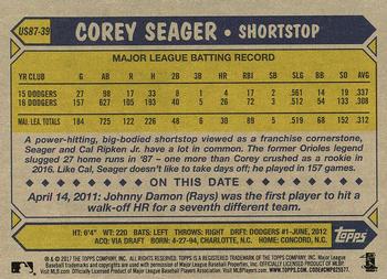 2017 Topps Update - 1987 Topps Baseball 30th Anniversary #US87-39 Corey Seager Back