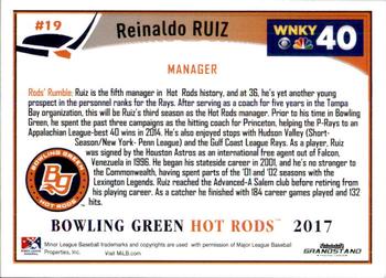 2017 Grandstand Bowling Green Hot Rods #NNO Reinaldo Ruiz Back