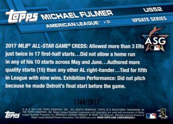 2017 Topps Update - Gold #US52 Michael Fulmer Back