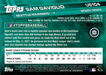 2017 Topps Update - Gold #US104 Sam Gaviglio Back