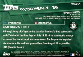 2017 Topps Update - Gold #US241 Ryon Healy Back