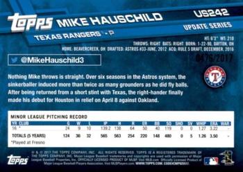 2017 Topps Update - Gold #US242 Mike Hauschild Back