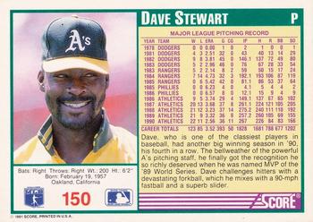 1991 Score #150 Dave Stewart Back