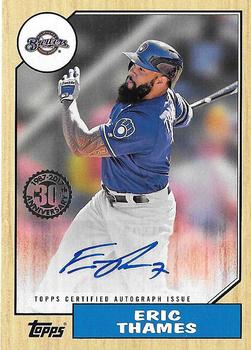 2017 Topps Update - 1987 Topps Baseball 30th Anniversary Autographs #87A-ET Eric Thames Front