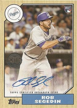 2017 Topps Update - 1987 Topps Baseball 30th Anniversary Autographs #87A-RSE Rob Segedin Front