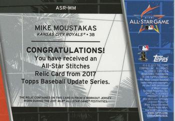 2017 Topps Update - All-Star Stitches Relics #ASR-MM Mike Moustakas Back