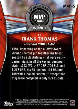 2017 Topps Update - MVP Award Winners #MVP-5 Frank Thomas Back
