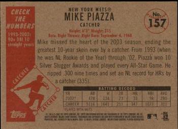 2003 Bowman Heritage #157 Mike Piazza Back