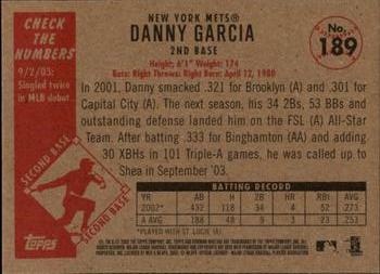 2003 Bowman Heritage #189 Danny Garcia Back