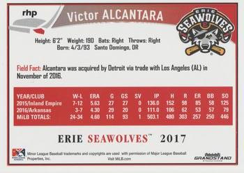 2017 Grandstand Erie SeaWolves #NNO Victor Alcantara Back