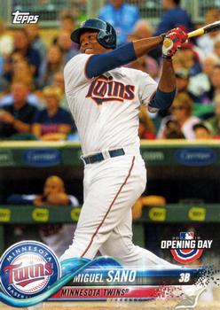 2018 Topps Opening Day #66 Miguel Sano Front