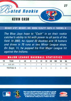 2003 Donruss #27 Kevin Cash Back