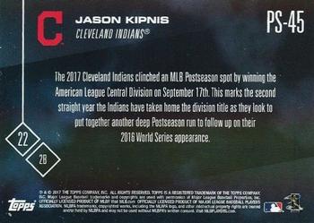 2017 Topps Now Postseason Cleveland Indians #PS-45 Jason Kipnis Back