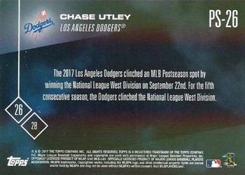2017 Topps Now Postseason Los Angeles Dodgers #PS-26 Chase Utley Back