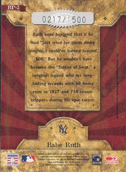 2004 Donruss Throwback Threads - Blast From the Past #BP-3 Babe Ruth Back