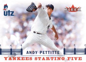 2002 Fleer Utz New York Yankees Starting Five #5 Andy Pettitte Front