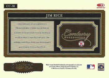 2004 Donruss Throwback Threads - Century Collection Material #CC-38 Jim Rice Back