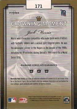 2003 Donruss Diamond Kings #171 Jack Morris Back