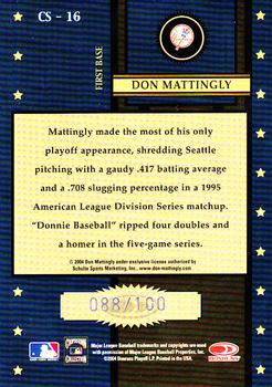 2004 Donruss Throwback Threads - Century Stars Spectrum #CS-16 Don Mattingly Back