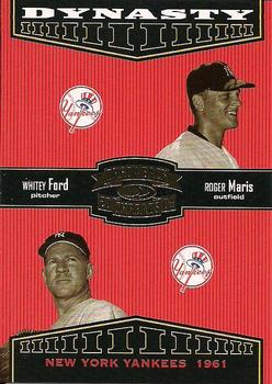 2004 Donruss Throwback Threads - Dynasty #D-4 Roger Maris / Whitey Ford Front