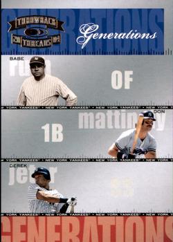 2004 Donruss Throwback Threads - Generations #G-22 Babe Ruth / Don Mattingly / Derek Jeter Front