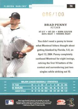 2004 Donruss Throwback Threads - Gold Proof #74 Brad Penny Back