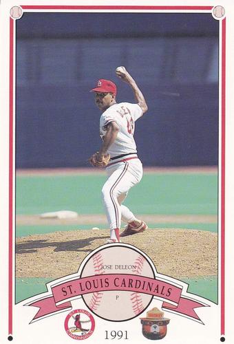 1991 St. Louis Cardinals Smokey #NNO Jose DeLeon Front